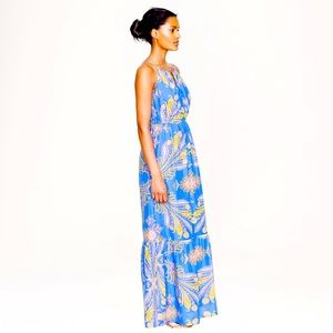 J.Crew feather paisley maxi dress